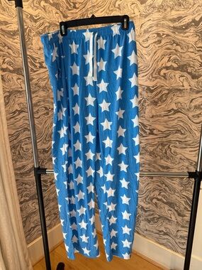 boxercraft Light Blue and White Star Print Pajama Pants